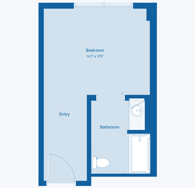 The Bayberry senior apartment floor plan at The Vista
