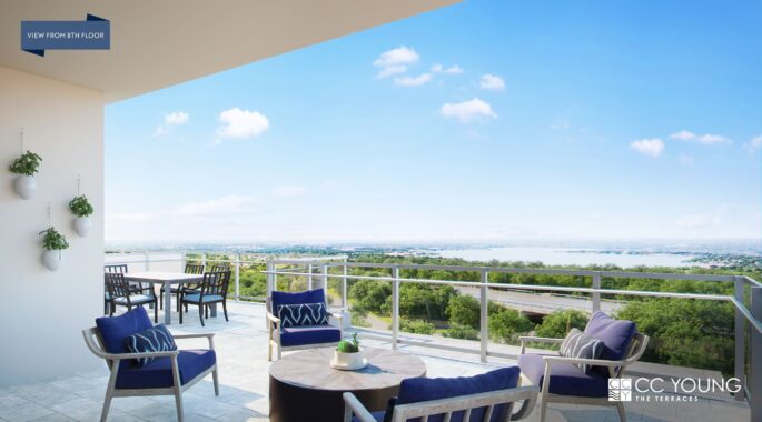 view from the senior apartments at CC Young senior living