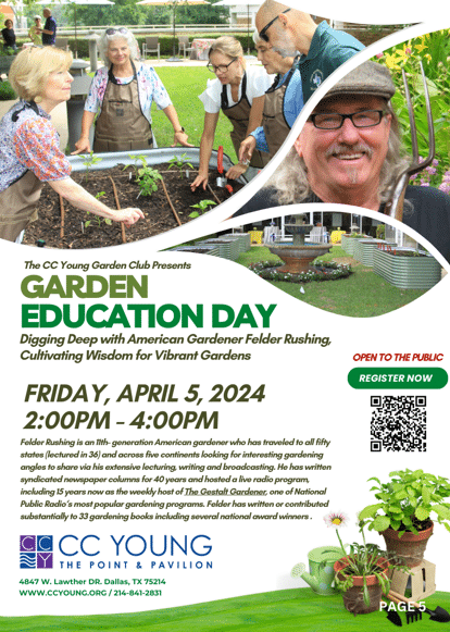 Garden Day with Felder Rushing - CC Young Senior Living